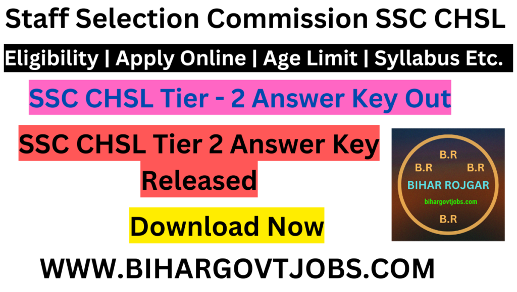 SSC CHSL Tier 2 Answer Key 2024 Out 