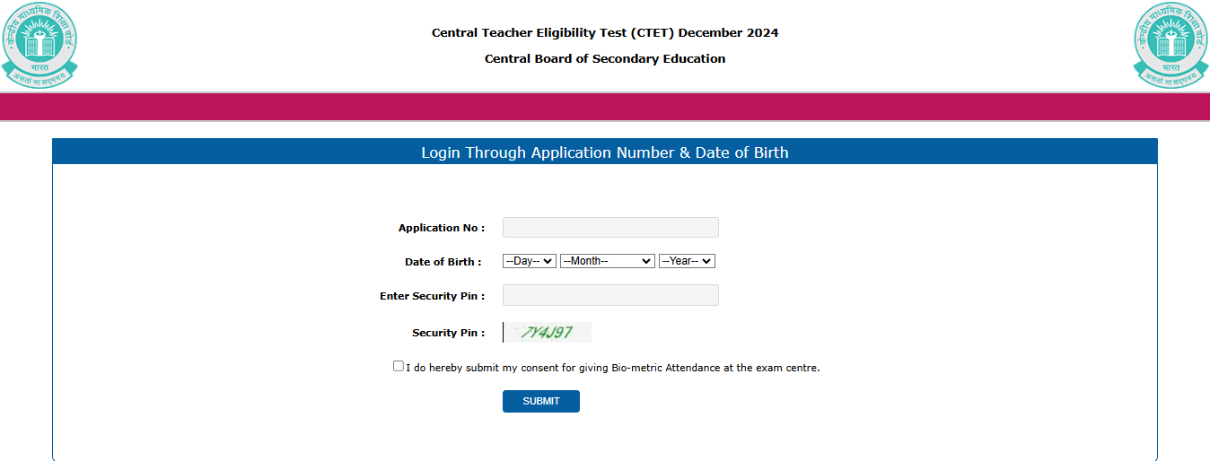 CTET Admit Card 2024 Download 