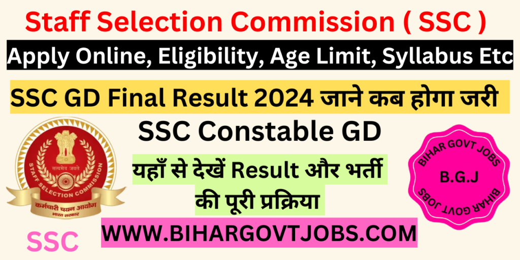 SSC GD Constable Final Result 2024