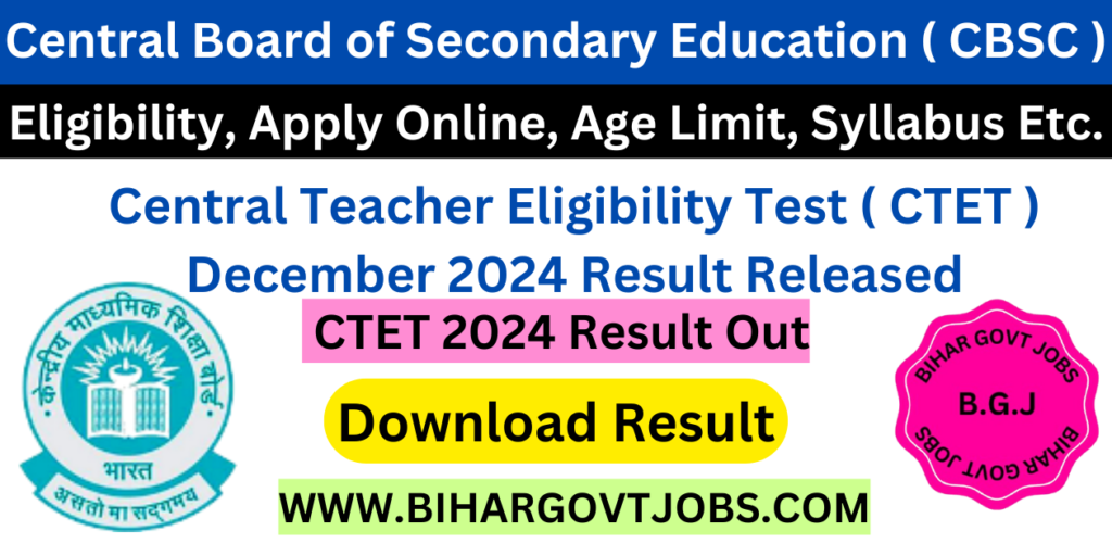 CTET December 2024 Result Download