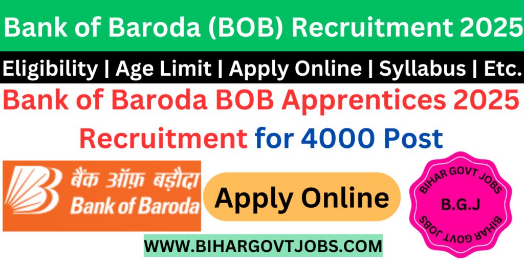 Bank of Baroda Apprentice Recruitment 2025