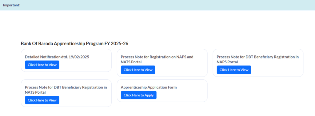 Bank of Baroda Apprentice Recruitment 2025