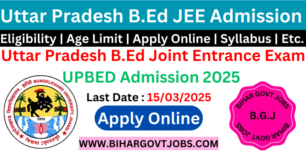 UP BED Admission 2025 Online Form