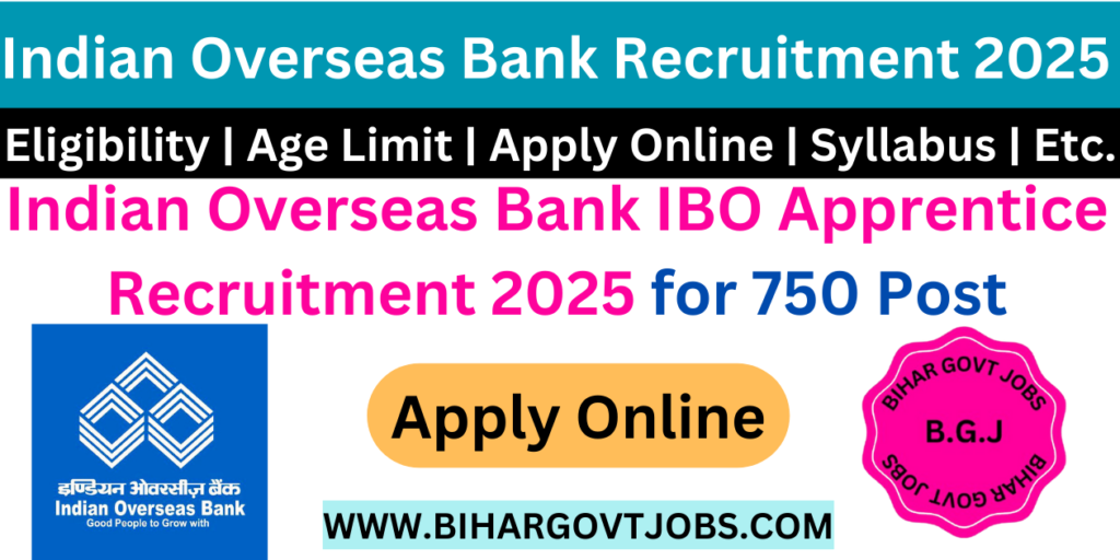 Indian Overseas Bank IOB Recruitment 2025